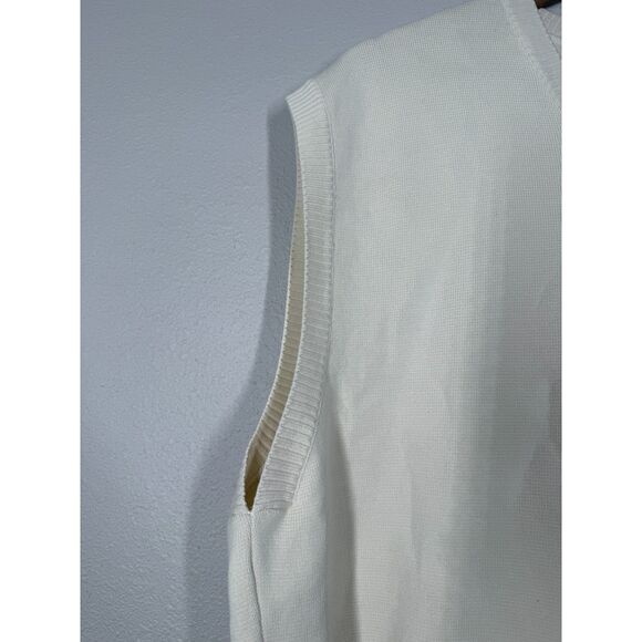 Zara Cream Colored Sweater Vest Womens Sz XL Oversized Long Preppy Academia - Picture 2 of 7